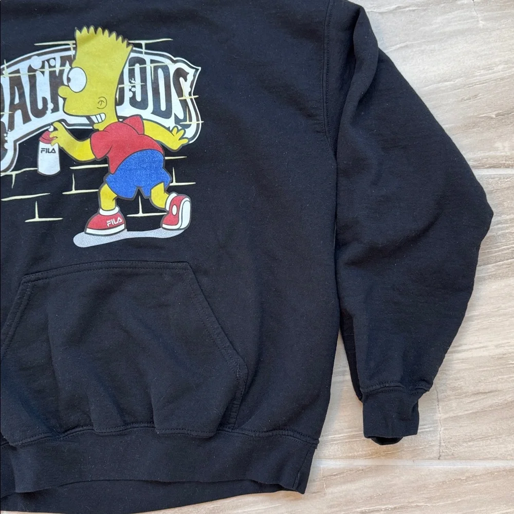 Gliland BART SIMPSON Unisex Men's M Pull Over Long Sleeve Hoodie Kangaroo Pocket